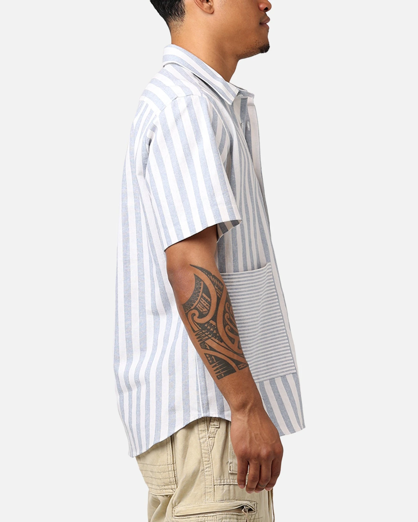 Raised By Wolves Striped Club Shirt Light Blue 6 Raised By Wolves Striped Club Shirt Light Blue - Image 4