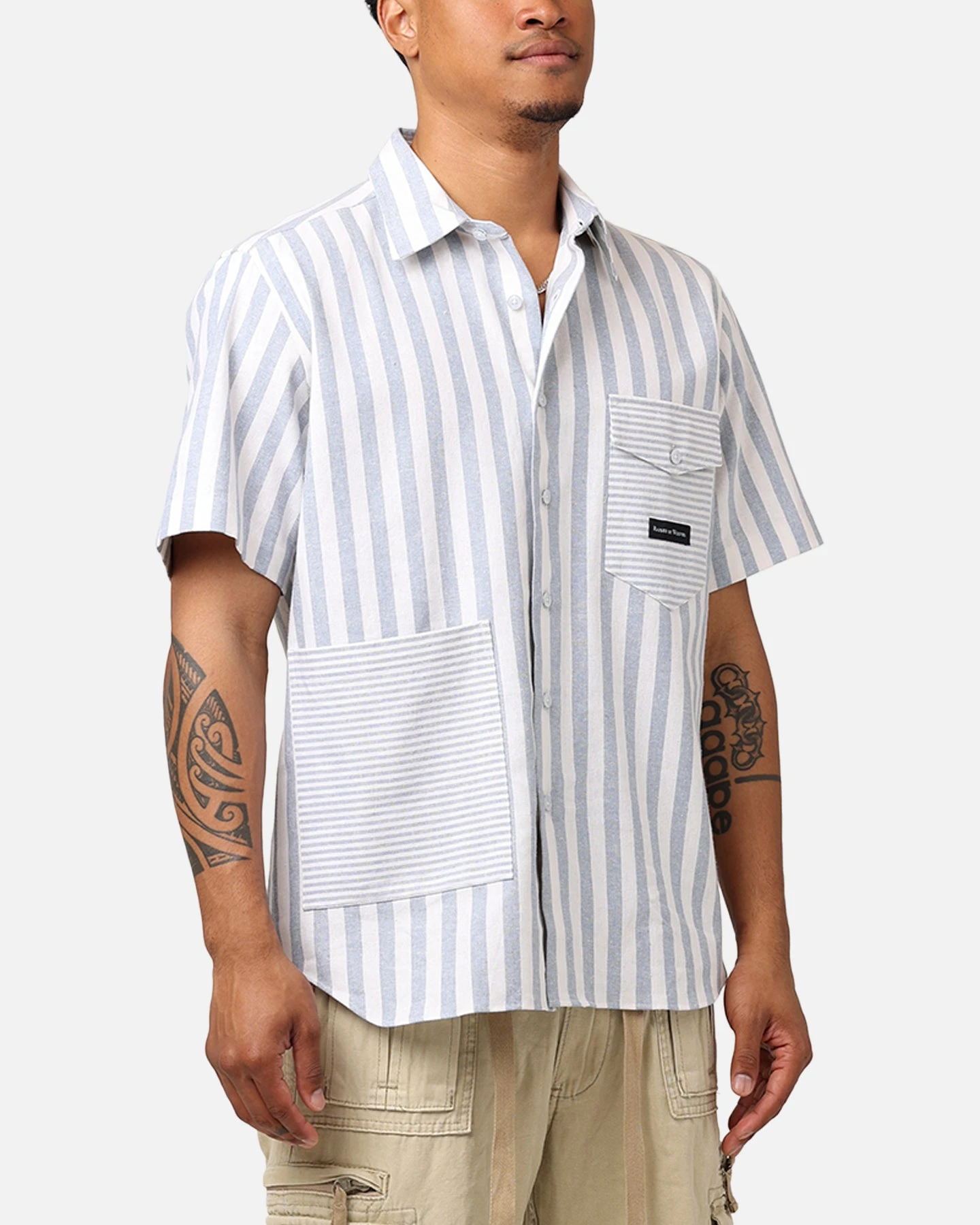 Raised By Wolves Striped Club Shirt Light Blue 8 Raised By Wolves Striped Club Shirt Light Blue - Image 6
