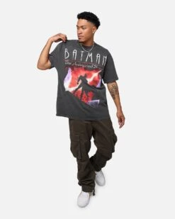 American Thrift X DC Batman The Animated Series Heavyweight Vintage T-Shirt Washed Black -Culture Kings 02048348 YW607 mens 0080