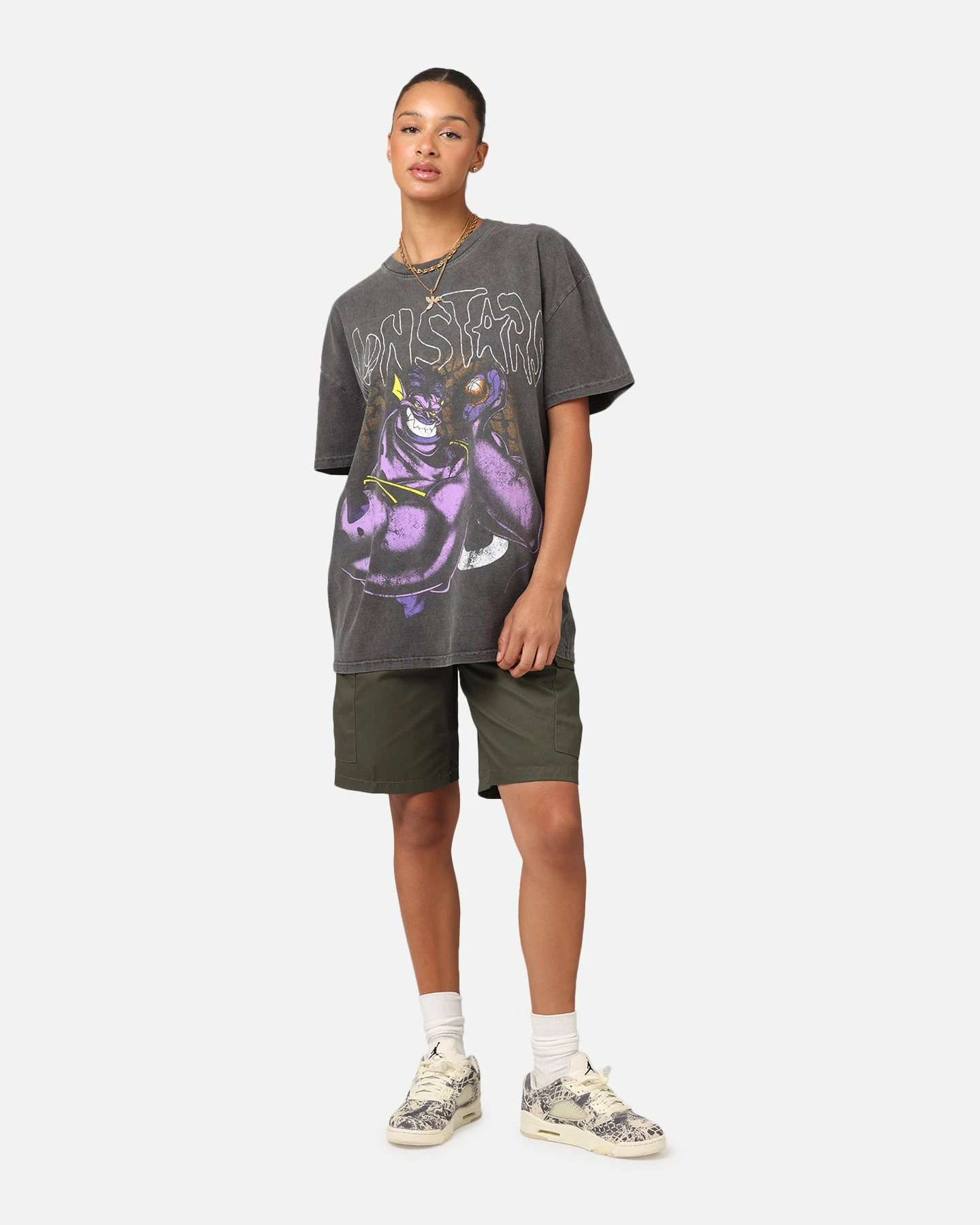 American Thrift X Space Jam Monstars Heavyweight Vintage T-Shirt Black Wash 5 American Thrift X Space Jam Monstars Heavyweight Vintage T-Shirt Black Wash - Image 3