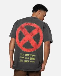 Marvel X-Men The X-Men Heavyweight Vintage T-Shirt Washed Black -Culture Kings 02048821 YW607 mens 00020