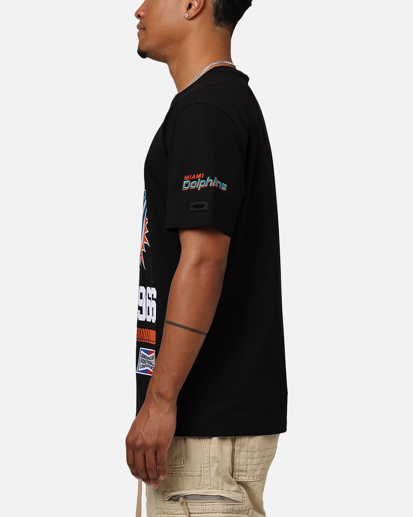 Pro Standard Miami Dolphins Fast Lane T-Shirt Black 6 Pro Standard Miami Dolphins Fast Lane T-Shirt Black - Image 4