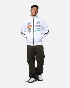 Pro Standard Miami Dolphins Fast Lane Track Jacket White 10 Pro Standard Miami Dolphins Fast Lane Track Jacket White -Culture Kings 02049022 YW100 mens 0020