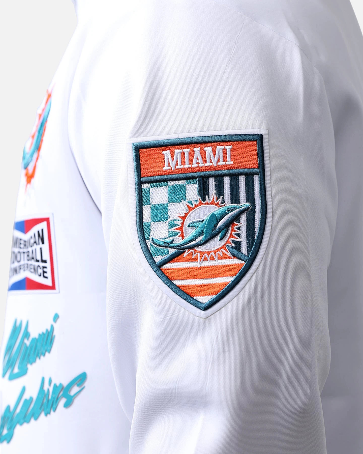 Pro Standard Miami Dolphins Fast Lane Track Jacket White 7 Pro Standard Miami Dolphins Fast Lane Track Jacket White - Image 5