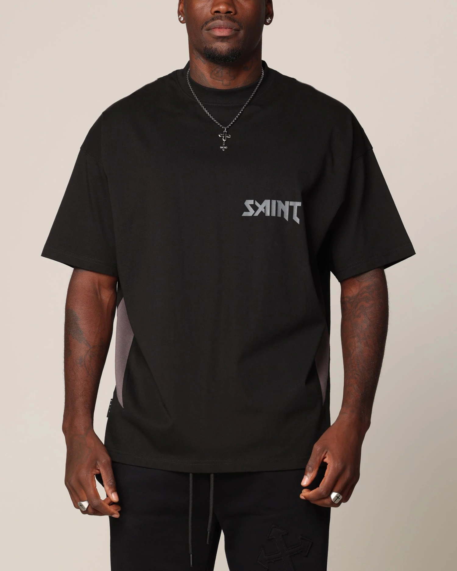 Saint Morta Rage Boxy T-Shirt Black/Grey 3 Saint Morta Rage Boxy T-Shirt Black/Grey