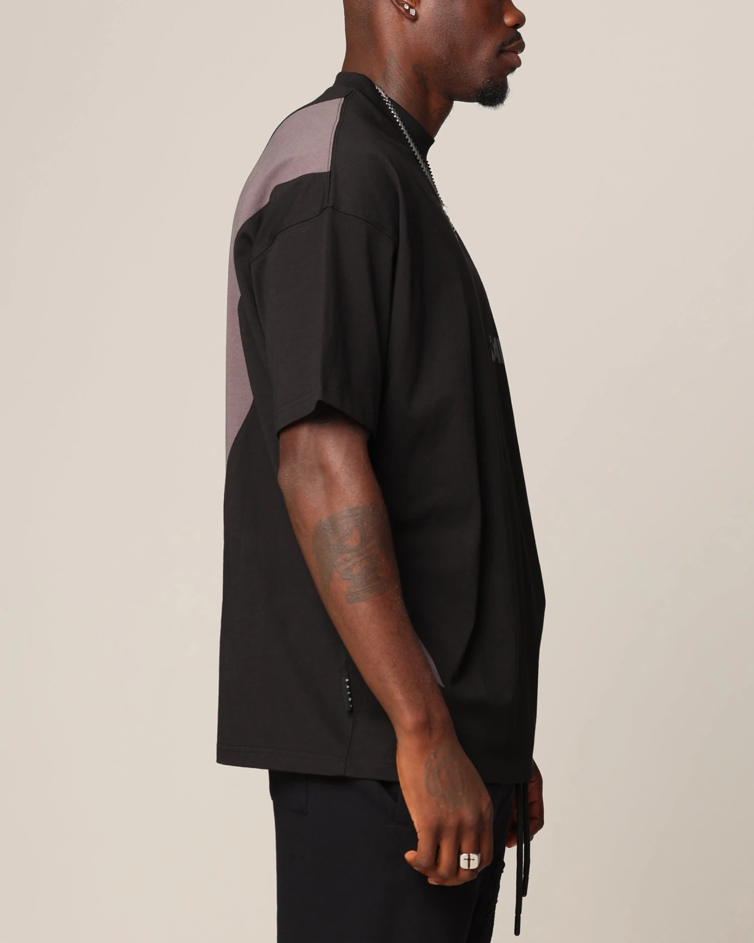 Saint Morta Rage Boxy T-Shirt Black/Grey 6 Saint Morta Rage Boxy T-Shirt Black/Grey - Image 4