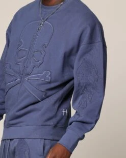 Saint Morta Hellfire Boxy Crewneck Petrol Blue 15 Saint Morta Hellfire Boxy Crewneck Petrol Blue -Culture Kings 02049099 YP915 mens 0000070