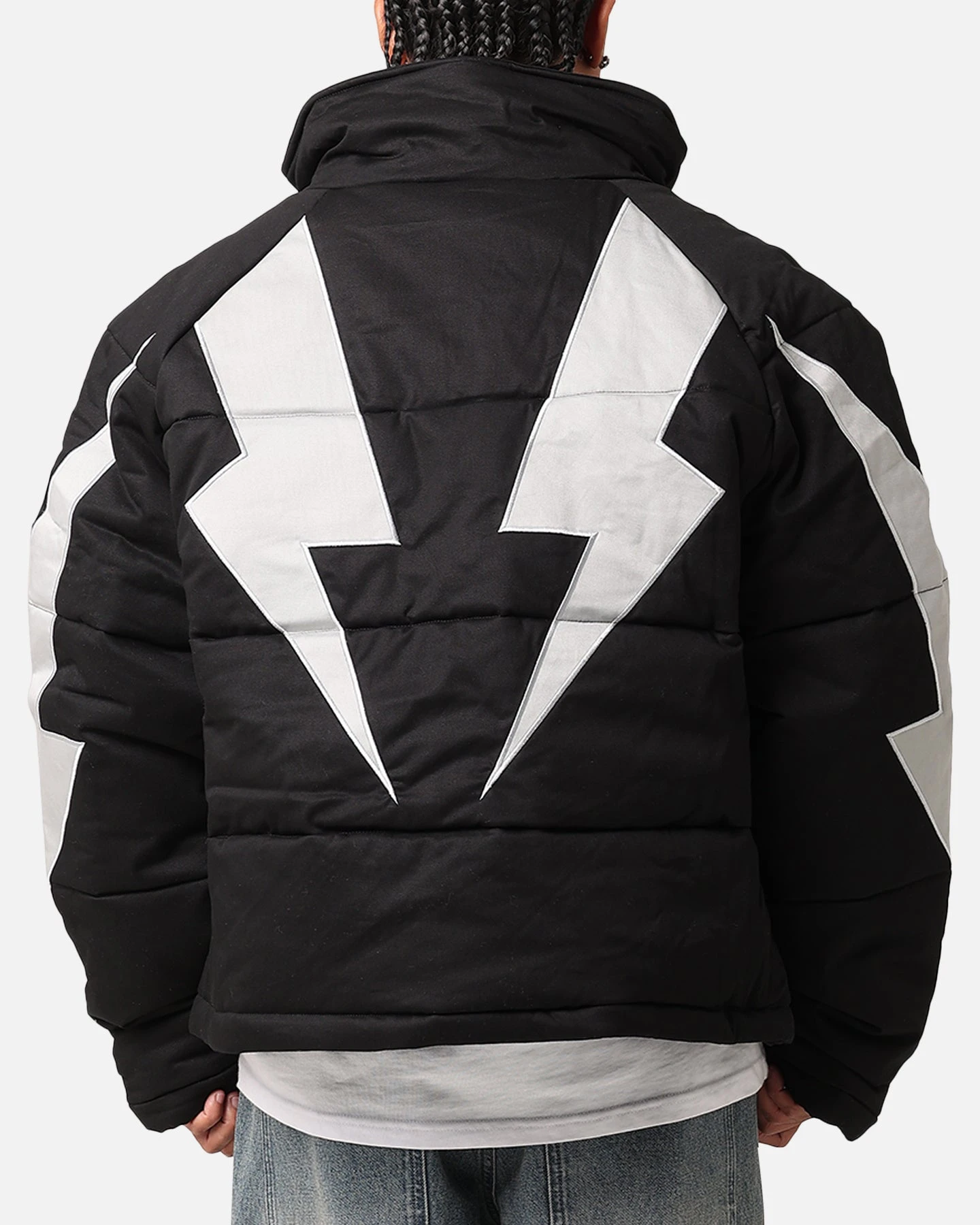 The Anti Order Life Is War Puffer Jacket Black/Grey 6 The Anti Order Life Is War Puffer Jacket Black/Grey - Image 4