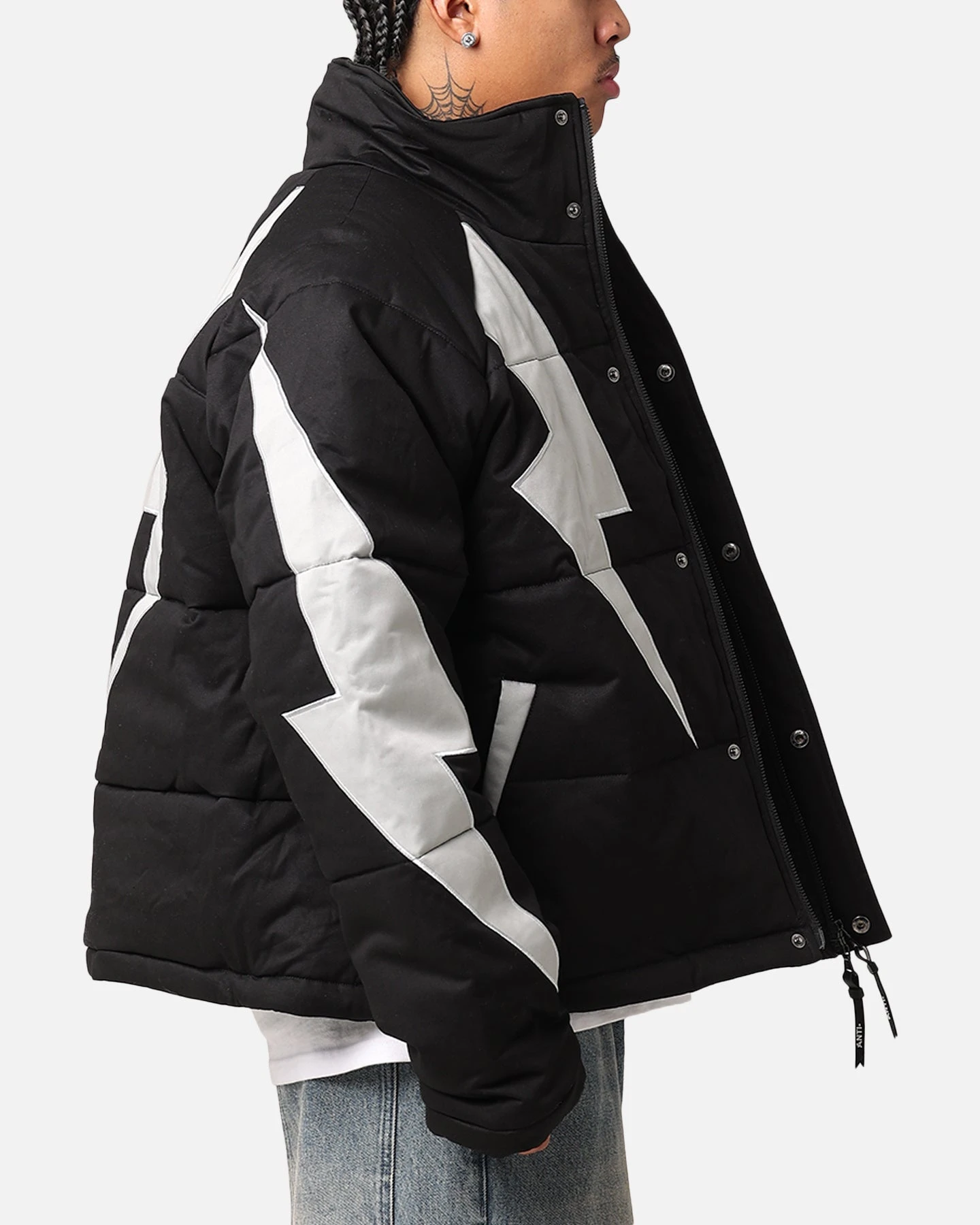 The Anti Order Life Is War Puffer Jacket Black/Grey 7 The Anti Order Life Is War Puffer Jacket Black/Grey - Image 5