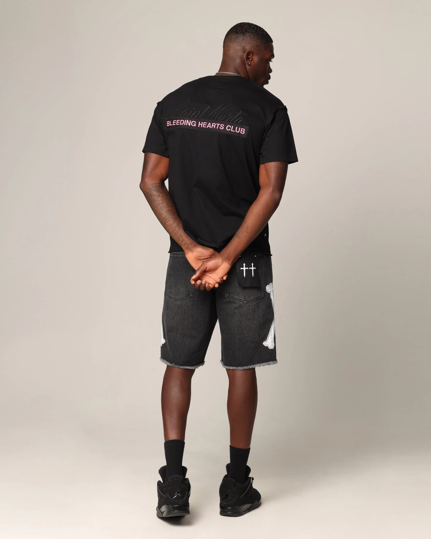 Saint Morta Bleeding Hearts Club Cut T-Shirt Black 5 Saint Morta Bleeding Hearts Club Cut T-Shirt Black - Image 3
