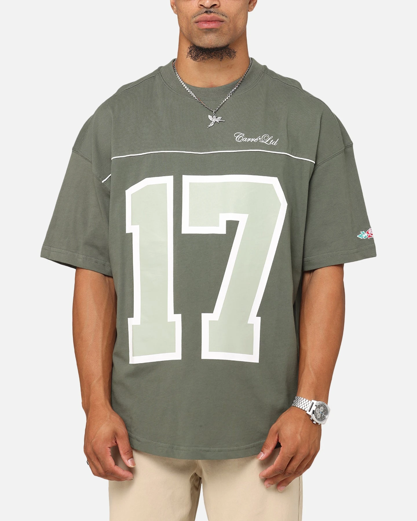 Carre Hitta Grid Iron T-Shirt Green 3 Carre Hitta Grid Iron T-Shirt Green