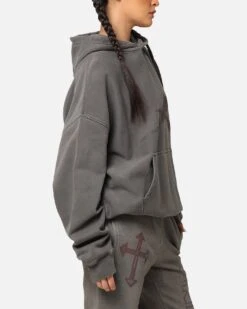 Saint Morta SSIX Vintage Hoodie Washed Charcoal -Culture Kings 02049226 YC071 womens 0050