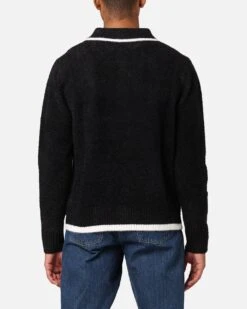 XXIII Fluffy Long Sleeve Polo Shirt Black -Culture Kings 02049262 YB001 mens 0030