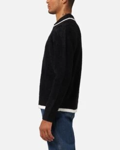 XXIII Fluffy Long Sleeve Polo Shirt Black -Culture Kings 02049262 YB001 mens 0040