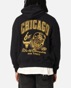 Mitchell & Ness Chicago Bulls Rings Hoodie Faded Black