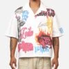 Loiter Scrap Book Button Up Shirt Off White -Culture Kings 02049353 YO007 mens 0010