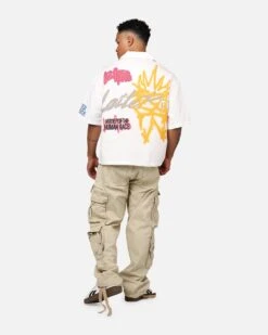 Loiter Scrap Book Button Up Shirt Off White -Culture Kings 02049353 YO007 mens 0060