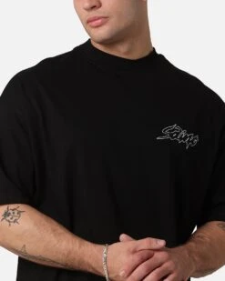 Saint Morta Veiled Mock Neck T-Shirt Black -Culture Kings 02049443 YB001 mens 00080
