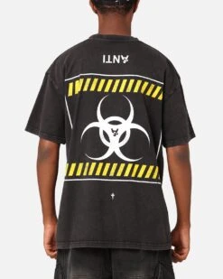 The Anti Order Anti Nuclear T-Shirt Black Acid Wash