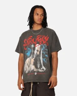 American Thrift X Lord Of The Rings Saruman Heavyweight T-Shirt Black Wash