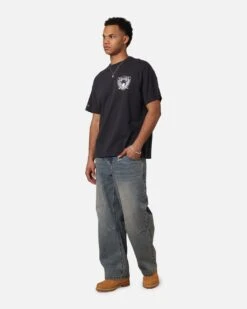 Mitchell & Ness Las Vegas Raiders Flames T-Shirt Faded Black -Culture Kings 02049655 YB554 mens 00040