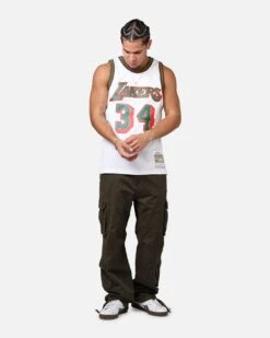 Mitchell & Ness Los Angeles Lakers Shaquille O'Neal 'Viva Mexico' '96-97 Swing Jersey White/Green -Culture Kings 02049949 YW156 mens 0030