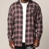 Saint Morta Heron Flannel Shirt Pink/Black -Culture Kings 02050060 YP003 mens 0000010