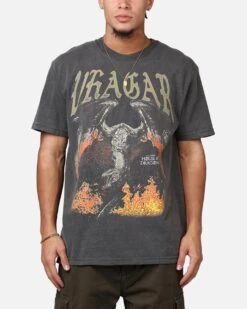 Ripple X Game Of Thrones 'House Of The Dragon' Vhagar T-Shirt Washed Black