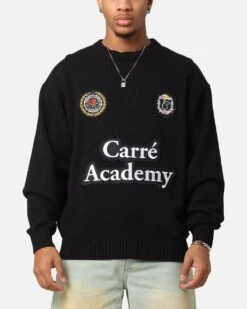 Carre Academy Knitted Sweater Black