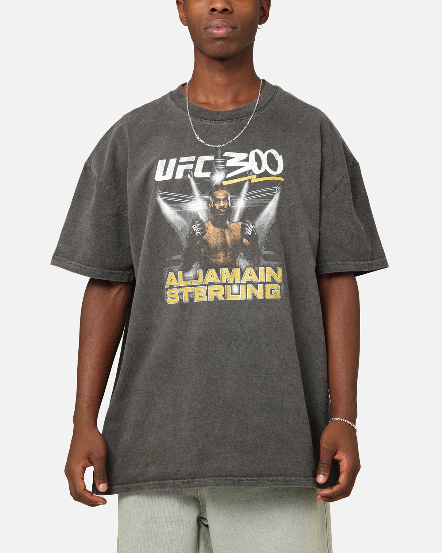 UFC By Culture Kings Aljamain Sterling 300 Heavyweight T-Shirt Black Wash 4 UFC By Culture Kings Aljamain Sterling 300 Heavyweight T-Shirt Black Wash - Image 2