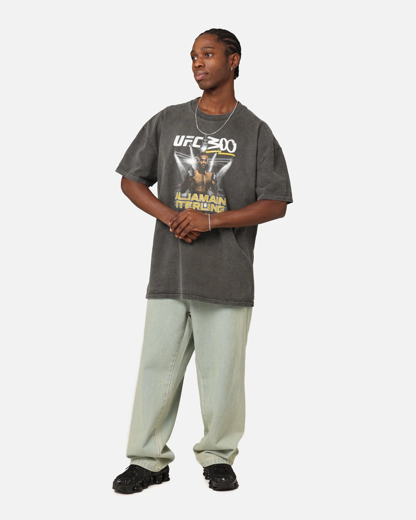 UFC By Culture Kings Aljamain Sterling 300 Heavyweight T-Shirt Black Wash 6 UFC By Culture Kings Aljamain Sterling 300 Heavyweight T-Shirt Black Wash - Image 4