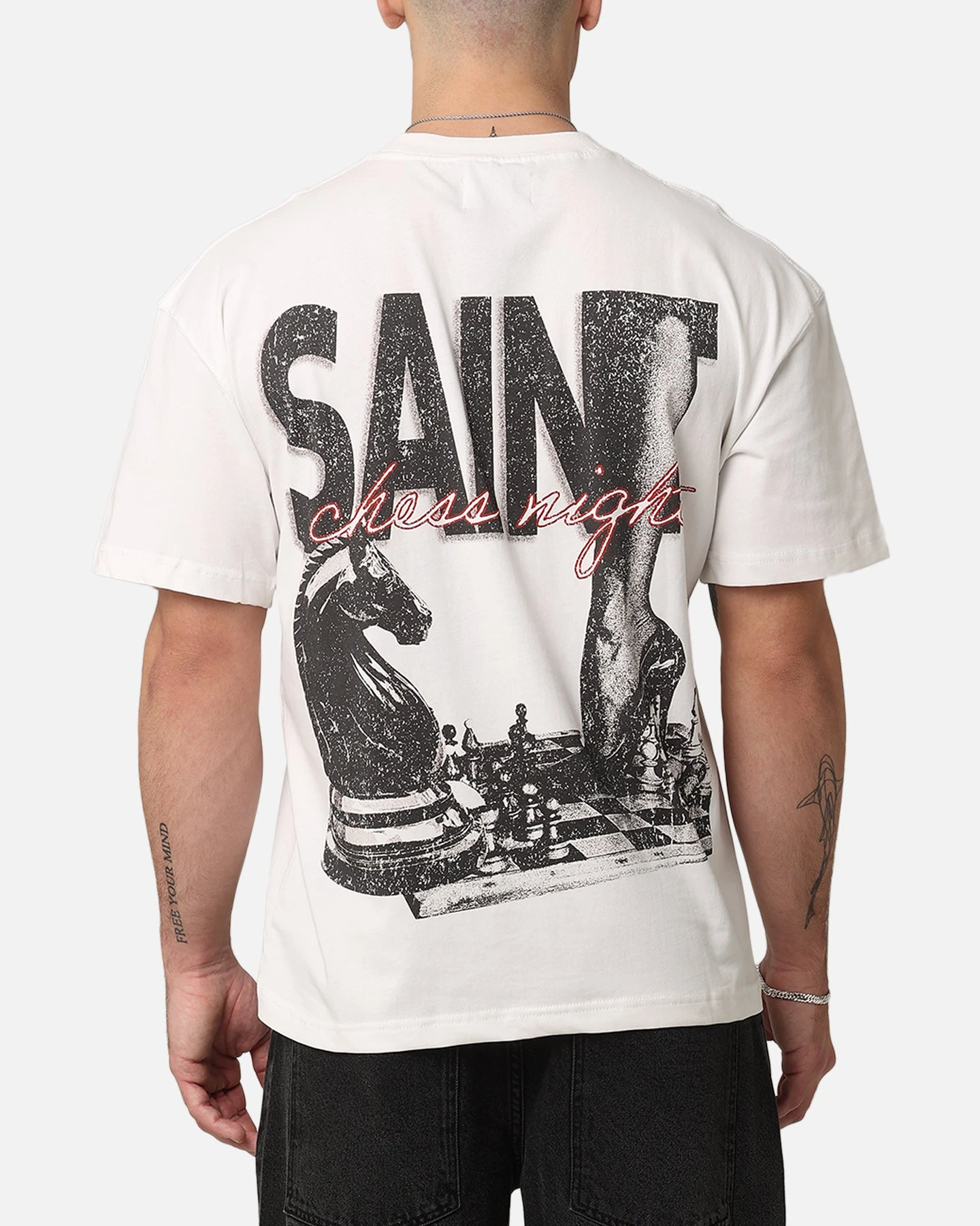 Saint Morta Chess Night T-Shirt Off White 3 Saint Morta Chess Night T-Shirt Off White