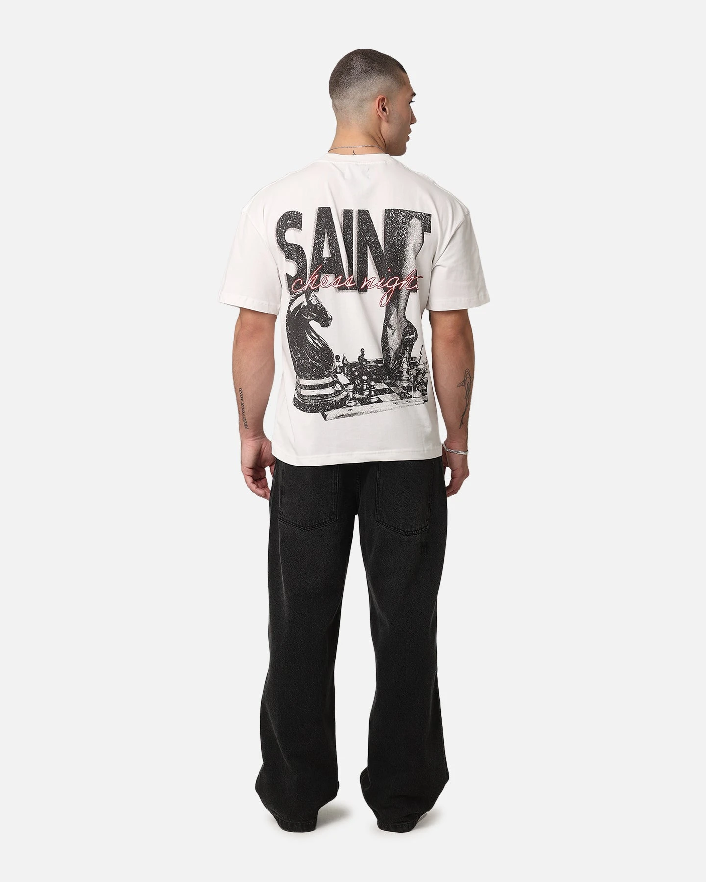Saint Morta Chess Night T-Shirt Off White 6 Saint Morta Chess Night T-Shirt Off White - Image 4