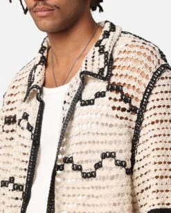 XXIII Western Crochet Button Up Shirt Cream/Black 13 XXIII Western Crochet Button Up Shirt Cream/Black -Culture Kings 02050285 YC603 mens 0060