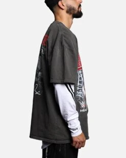 Culture Kings X WWE Roman Reigns Vintage T-Shirt Black Wash -Culture Kings 02050290 YB295 mens 0040