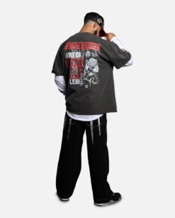 Culture Kings X WWE Roman Reigns Vintage T-Shirt Black Wash -Culture Kings 02050290 YB295 mens 0060