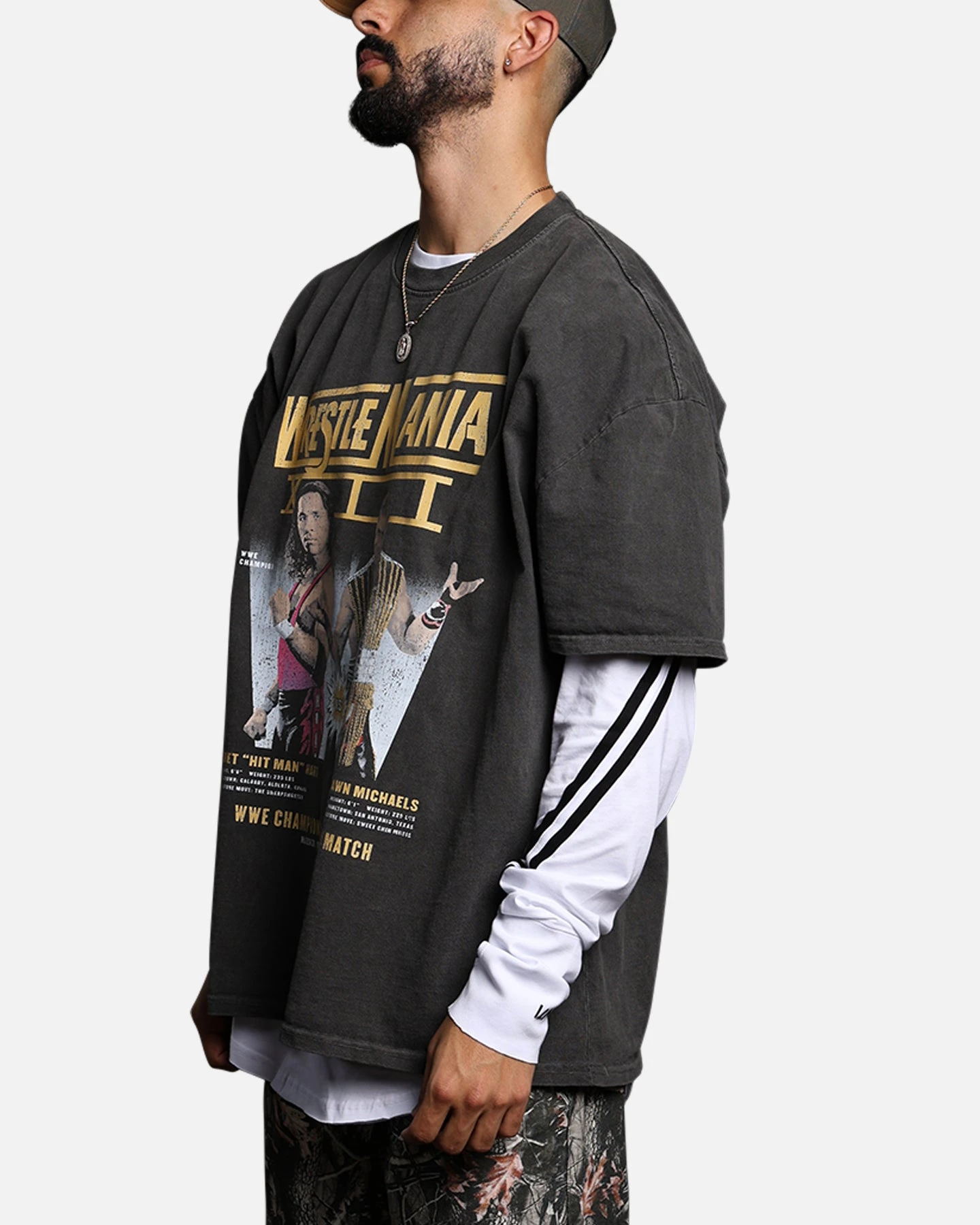 Culture Kings X WWE Bret "The Hit Man" Hart Vs. Shawn Michaels Wrestlemania XII Vintage T-Shirt Black Wash 9 Culture Kings X WWE Bret "The Hit Man" Hart Vs. Shawn Michaels Wrestlemania XII Vintage T-Shirt Black Wash - Image 7