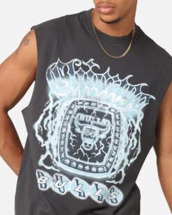 Mitchell & Ness Chicago Bulls Electric Muscle T-Shirt Faded Black -Culture Kings 02050387 YB554 mens 00070