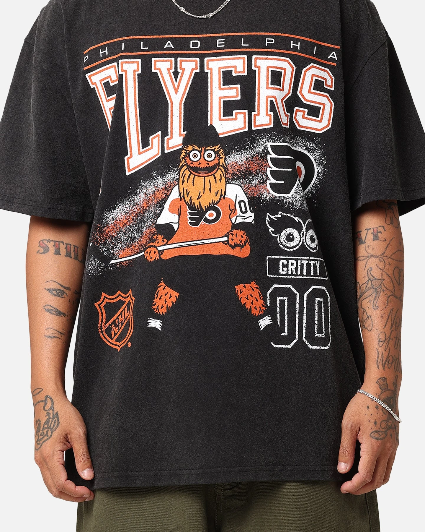 Culture Kings Philadelphia Flyers Mascot Heavy T-Shirt Vintage Black 9 Culture Kings Philadelphia Flyers Mascot Heavy T-Shirt Vintage Black - Image 7