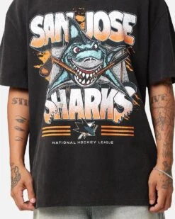 Culture Kings San Jose Sharks Shark Attack Heavy T-Shirt Vintage Black -Culture Kings 02050404 YV013 mens 000040