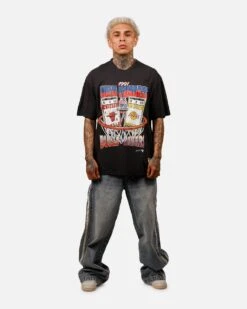 Mitchell & Ness Chicago Bulls Vs Los Angeles Lakers Stub T-Shirt Overdyed Black -Culture Kings 02050438 YO325 mens 0030
