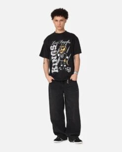 Culture Kings Los Angeles Kings Heavy T-Shirt Black Acidwash -Culture Kings 02050587 YB017 mens 0030