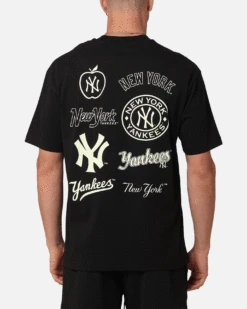 New Era New York Yankees Oversized Glow T-Shirt Black