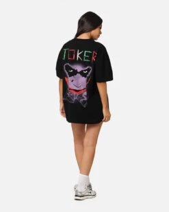 American Thrift X DC Batman The Joker Scars Heavy T-Shirt Black -Culture Kings 02050636 YB001 womens 0030