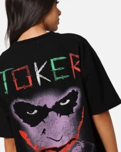 American Thrift X DC Batman The Joker Scars Heavy T-Shirt Black -Culture Kings 02050636 YB001 womens 0070