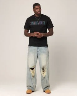 Saint Morta Lafayette V2 Ages T-Shirt Black/Iridescent -Culture Kings 02050661 YB702 mens 0000030 772b1526 3e32 4b4d acf3 50044ee22609