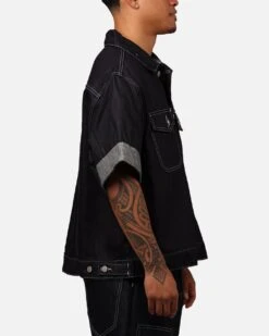 MNML Raw Denim Short Sleeve Jacket Blue -Culture Kings 02050788 YX001 mens 0040