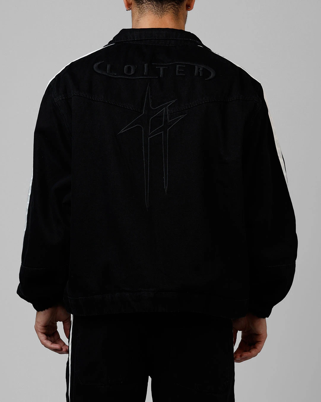 Loiter Track Star Denim Jacket Black 4 Loiter Track Star Denim Jacket Black - Image 2