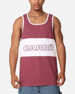 Carre Boost Panel Singlet Maroon