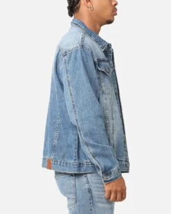 Saint Morta Denim Trucker Jacket Mid Blue Denim -Culture Kings 02051307 YM327 mens 00040